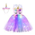 Girl’s shiny unicorn tutu dress