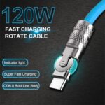 180° Rotating fast charge cable
