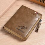 Anti-theft men’s wallet leather