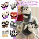 Hand Knitted Nordic Mittens With Owls