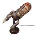 Steampunk rocket lamp