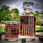 American flag whiskey decanter