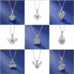 Herringbone zircon pendant necklace