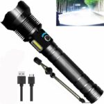 LED Rechargeable Tactical Flashlight 90000 High Lumens