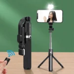 6 in 1 Wireless Bluetooth Selfie Stick With Fill Light