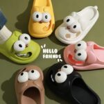 Funny Big Eyes Tongue Kiss Slippers