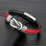 Men Simple Leather Braided Bracelet